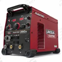 LINCOLN ELECTRIC Multiprocess Welder: Flextec 350XP, DC, Power Source Only (MPN K4272-2). Key specifications — Maximum Amperage (Stick): 425 A; Maximum Amperage (TIG): 425 A; Input Voltage (Nominal) (Merch - Table Column, Filters): 575V.