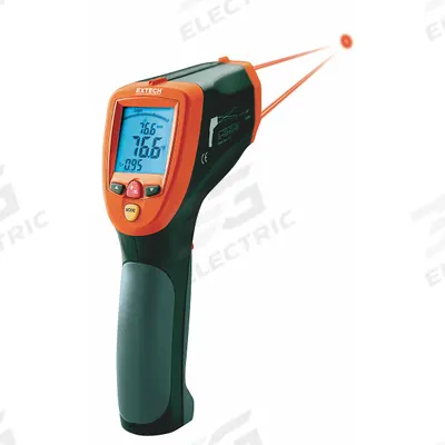 EXTECH Infrared Thermometer: 42570-NISTL, Included, Avg/Difference/Max Temp/Min Temp - Harsh Environment Infrared Thermometers