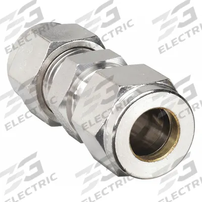 PARKER Compression Fitting Union: 3/8 in OD x 3/8 in OD Fitting Size - Double-Ferrule Stainless Steel Fittings