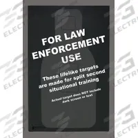 ACTION TARGET Shooting Range Targets: Paper, Silhouette Target, 28 in Ht, 18 in Wd, Gray, 100 PK (MPN FBI-AT-99-100). Key specifications — Color: Gray; Target Style: Silhouette; Target Grouping: Government and Agency; Material: Paper; Brand: ACTION TARGET.