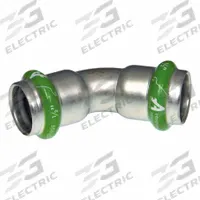 APOLLO Crimp Elbow Fitting: 3/4 in Pipe x 3/4 in Pipe Size, Press-fit x Press-fit, EPDM, SmartPress (MPN 123456966). Key specifications — Brand: APOLLO; Series: SmartPress.