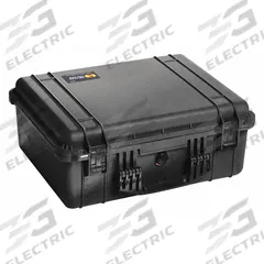 PELICAN Protective Case: 14 1/4 in x 18 5/8 in x 7 3/4 in Inside, Dividers, Black, Stationary (MPN 1550TP). Key specifications — Closure Type: Double Throw; Brand: PELICAN; Carry-On Size: No.