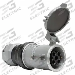 HUBBELL Pin and Sleeve Connector: Gray, 250V DC/600V AC, 200 A, 4 Pole, 5 Wire, Style 1 Grounding (MPN HBL5200CS1W). Key specifications — Brand: HUBBELL.