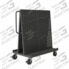 APPROVED VENDOR Mobile A-Frame Louvered Rack: 30 in x 54 1/2 in x 57 in (MPN AF-3048-LP-95). Key specifications — Color: Gray; Caster Wheel/Configuration: (2) Swivel with Brake; Caster Wheel/Tread Material: Phenolic; Includes: Mounted End Handle; Brand: APPROVED VENDOR.