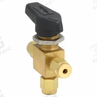 PARKER Manual Three-Way Ball Valve: 1/8 in, Brass, L Flow, Compression x Compression x Compression (MPN 2A-MB2XPFA-BP). Key specifications — Brand: PARKER; Handle: Lever.