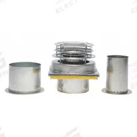 Roof/Wall Vent Kit: Smooth Rain Cap, Round, 9 in Duct, Steel, Silver Finish, Galvanized, Press Fit (MPN 9802). Key specifications — Screen Included: Yes; Backdraft Damper Included: No; Brand: WILLIAMS COMFORT PRODUCTS; Product Type: Furnace Vent Cap Kit; Color: Silver; Connection Type: Press Fit; Type of Cap/Hood: Vent Cap Kits; Material of Cap/Hood: Galvanized Steel.