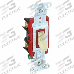 BRYANT Wall Switch: Toggle Switch, Double Pole, Maintained, Ivory, 120/277V AC, 20 A (MPN 4902BI). Key specifications — Illuminated: No; Voltage Rating: 120/277V AC.