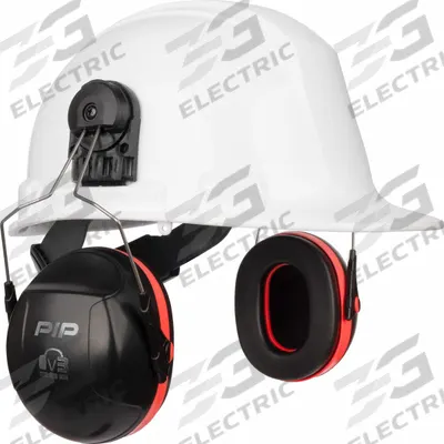PIP Passive Earmuff: Hard Hat-Mounted Earmuff, Passive, 26 dB NRR, Foldable - Hard Hat-Mounted Earmuffs