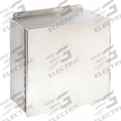 HOFFMAN Enclosure: 304 Stainless Steel, 12 in x 12 in x 6 in, NEMA 12/3R/4/4X, Solid Cover, Hinged (MPN A1212CHNFSS). Key specifications — Brand: HOFFMAN; Closure Method: Clamps; Enclosure Material: 304 Stainless Steel; Knockouts: Not Included.