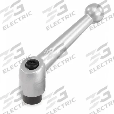 KIPP Adjustable Handle: Zinc w/ Steel Thread, #10-24 - Ball-Style Adjustable Handles with Threaded Hole