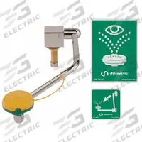 HAWS Plumbed Eyewash: Std, Eyes and Face Coverage, Swing Down, Left or Right Side, Barrier Free (MPN 7610). Key specifications — Activation: Swing Down; Counter Mount Location: Left or Right Side; Brand: HAWS.