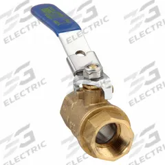 APPROVED VENDOR Manual Two-Way Ball Valve: 3/4 in, Brass, Straight, FNPT x FNPT, Full Port Ball Port (MPN 6GD09). Key specifications — Brand: APPROVED VENDOR; Handle: Locking Lever.