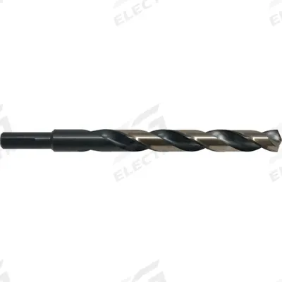 CLE-LINE Reduced Shank Drill Bit: 27/64", 135° Split Point, Black & Gold HSS - Reduced-Shank High-Speed Steel Jobber-Length Drill Bits