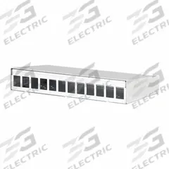 METZ CONNECT RJ45 Housing: Surface, Steel, RJ45, 12 Ports, Unequipped (MPN 130861-1202KE). Key specifications — Housing Material: Steel; Includes Connector: Unequipped; Mounting Type: Surface; Product Type: Module Housing; Connector Color: White; Connection Type: RJ45.