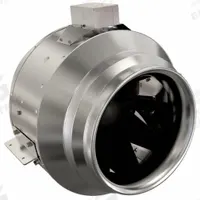 In-Line Duct Fan: 2,156 cfm Max., 14 in Duct, 444 W, 120V AC, 1 Ph, IP54, Galvanized Steel (MPN 498332). Key specifications — Includes: Mounting Brackets; Brand: FANTECH; Speed Controllable: Yes; High-Efficiency Motor: No; Nameplate Voltage: 120V AC; Number of Speeds: 1; Airflow @ 0.000 in SP - Range: More than 1,500 cfm; High-Efficiency Motor_Broad: Standard-Efficiency Motor.