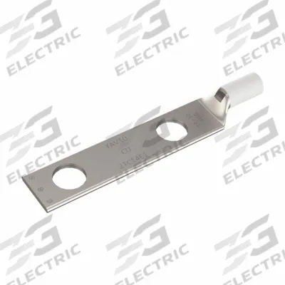 BURNDY Compression Lug: For 14 to 10 AWG, Solid/Stranded Wire, 1/4 in Stud Size - Two-Hole Compression Lugs