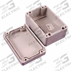 HAMMOND Enclosure: Polyester, 4 in x 2 in x 2 in, NEMA 4/4X, Solid Cover, Screw On (MPN 1590ZGRP082). Key specifications — Brand: HAMMOND; Closure Method: Screws; Enclosure Material: Polyester; Knockouts: Not Included.