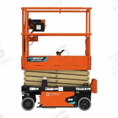 JLG Scissor Lift: Battery, Drivable, 15 ft Elevated Platform Ht, 49.2 in x 24.4 in (MPN ES1530M). Key specifications — Brand: JLG; Features Included: Pothole Protection System.