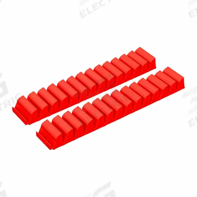 ERNST MANUFACTURING Modular Screwdriver Organizer: Red, 2 1/4 in Overall Wd - Screwdriver Racks & Bit Organizers