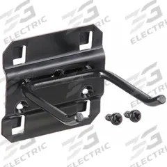 APPROVED VENDOR Double Rod Pegboard Hook: 2 1/2 in x 2 1/4 in, Screw-In, Surface, Black (MPN 5TPK9). Key specifications — Mounting Type: Surface; Color: Black; Accessory Type: 30-Degree Double Rod Hook; Locking System: Screw-In; Brand: APPROVED VENDOR.