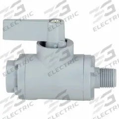 APPROVED VENDOR Manual Two-Way Ball Valve: 1/8 in, PVC, Straight, MNPT x FNPT, Full Port Ball Port (MPN 6884090). Key specifications — Brand: APPROVED VENDOR; Handle: Wedge.