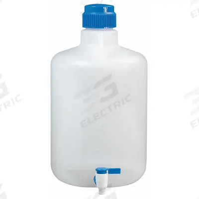 APPROVED VENDOR Carboy: 20 L, 5.3 gal, Polypropylene, 298 mm Body Dia, Spigot, 2 Handles - Round Carboys & Jugs with Spigots