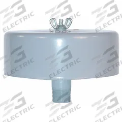SOLBERG Filter Silencer: 1/2 in (M)NPT Inlet Size, 10 cfm, 4 in Overall Ht, 6 in Outside Dia (MPN F-15-050). Key specifications — attr60071: F-15-050; attr60074: SOLBERG.