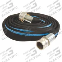 Water Discharge Hose: 2 in Hose Inside Dia., 125 psi, Black, 2 in x 2 in Fitting Size, 50 ft Hose Lg (MPN RD200-50CE-G). Key specifications — Temp. Range: -25° to 200°F; Hose Color: Black; Brand: CONTINENTAL.