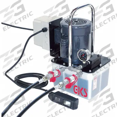 GKS-PERFEKT Hydraulic Electric Pump: 7,542 psi Max. Op Pressure, 1/2 hp Max. HP, 120V AC - Corded Lightweight Electric Hydraulic Pump Units