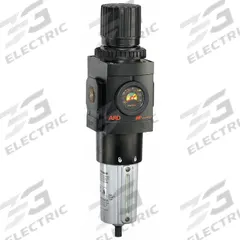 ARO Filter-Regulator: 3000 Series, 3/4 in NPT, 236 cfm, 5 micron, 0 psi to 140 psi, Manual Drain (MPN P39454-610). Key specifications — attr109419: ARO; attr109429: Aluminum; attr109463: Yes; attr109468: 3000.