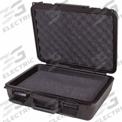 FLAMBEAU Protective Case: 10 in x 14 3/8 in x 5 5/8 in Inside, Solid, Black, Stationary, 3 lb Wt (MPN 50430F). Key specifications — Closure Type: Single Throw; Brand: FLAMBEAU; Carry-On Size: No.
