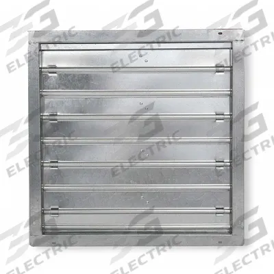 Dayton 19"H-W 12"L Squ Stl Mtrzd Cntrl Dampr: 12 in L, 19 in H, 19 in W, 1 1/2 in Flange Wd - Rectangular Motorized Control Dampers