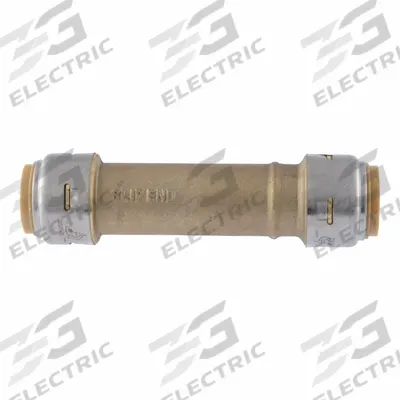 SHARKBITE MAX Push-Fit Adapter Fitting: Straight, 3/4 in OD x 3/4 in OD Size, Brass - Standard Brass Push-to-Connect Tube Fittings