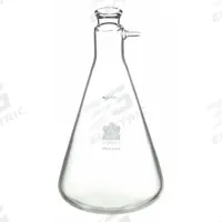 KIMBLE Filtering Flask: 4 L, Colorless, Conical, A, 300 mm Overall Ht (MPN 953760-4002). Key specifications — Shape: Conical; Body Color: Colorless; Brand: KIMBLE; USP Specification: Type I.