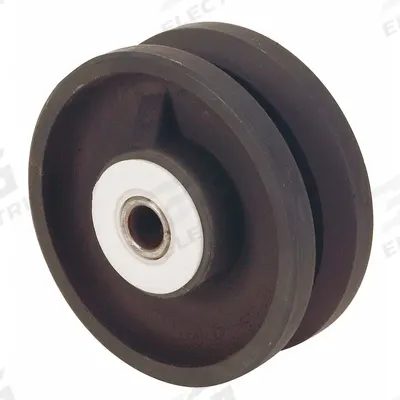 APPROVED VENDOR Track Wheel: 4 in Wheel Dia., 2 in Wheel Wd, 800 lb Load Capacity, Iron - V-Groove Track Wheels