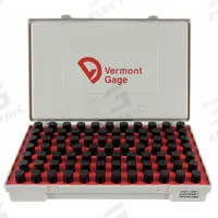 VERMONT GAGE Black Oxide-Coated Pin Gauge Set: Go (Plus), 0.751 in to 0.832 in, ZZ Tolerance Class (MPN 901100800). Key specifications