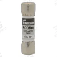 BUSSMANN Fuse: KTK Series, Midget, Fast-Acting, 12 A, 600 V AC, 13/32 in x 1 1/2 in, Non-Indicating (MPN KTK-12). Key specifications — attr1287209: KTK; attr211192: BUSSMANN.