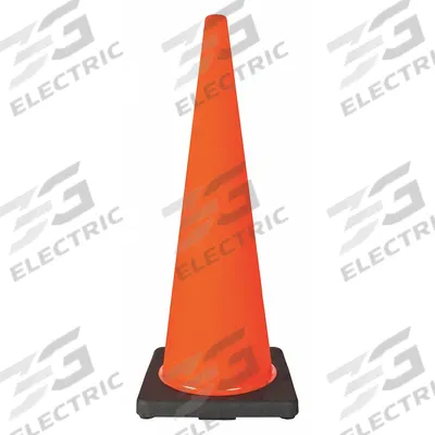 APPROVED VENDOR Traffic Cone: MUTCD/NCHRP-350, 36 in Cone Ht, Orange, Non-Reflective, PVC - Traffic Cones for Roadway Use