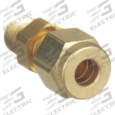 PARKER Compression Fitting Adapter: 5/8 in OD x 1/2 in Pipe Size, Compression x MNPT - Double-Ferrule Brass Compression Fittings