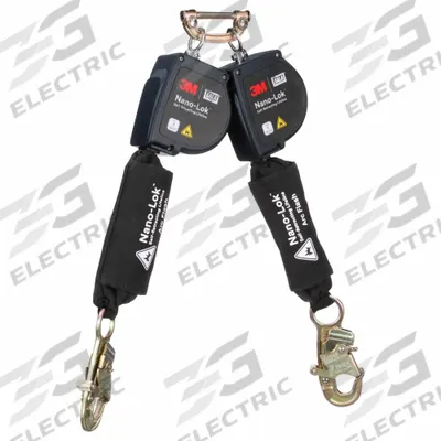 3M DBI-SALA Self-Retracting Lifeline: Steel Quick-Connect Anchor, Harness Steel Snap Hook - Arc-Flash Rated Personal SRLs