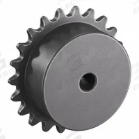 TSUBAKI Sprocket: One-Sided Hub, For Single Strands, 25, 22 Teeth, 1.757 in Pitch Dia, Steel (MPN 25B22). Key specifications — Brand: TSUBAKI.