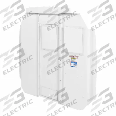 WEATHER GUARD Van Partition: Swing Open Door Panel, White, Steel, 68 3/4 in Overall Ht - Van Bulkheads with Door