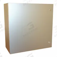 HAMMOND Electrical Enclosure: 316 Stainless Steel, 24 in x 24 in x 10 in, NEMA 12/13/3R/4/4X, Hinged (MPN EN4SD242410S16). Key specifications — Brand: HAMMOND; Closure Method: 1/4-Turn Latch; Enclosure Material: 316 Stainless Steel; Knockouts: Not Included.