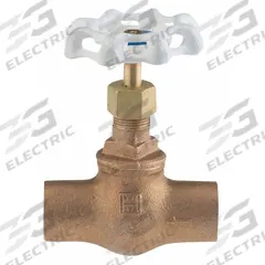 MILWAUKEE VALVE Globe Valve: For Gas/Oil/Water Media, Bronze, Z-Body, 1 in Pipe Size, Sweat x Sweat (MPN UP1502 1"). Key specifications — Brand: MILWAUKEE VALVE; Stem: Rising.