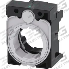 SIEMENS Holder: 22 mm Panel Mounting Size, For Series 3SU (MPN 3SU1500-0AA10-0AA0). Key specifications — attr1023385: Black; attr1023392: Holder; attr206594: 3SU1500-0AA10-0AA0; attr1023386: Push Buttons; attr1023389: 3SU; attr1023390: Plastic; attr211286: SIEMENS.