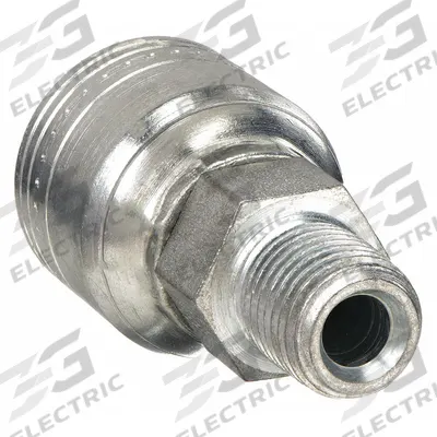 AEROQUIP Hydraulic Crimp Fitting: Steel x Steel, Straight, -6 For Hose Dash Size - Aeroquip Crimp Hydraulic Hose Fittings with NPTF Connection