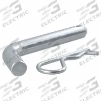 CURT Trailer Hitch Pin: 2 in Compatible Hitch Size, 5/8 in Pin Dia, III/IV/V, 5 7/8 in Overall Lg (MPN 21500). Key specifications — Material: Steel; Vehicle Class: V; Finish: Zinc Plated; Includes: Hitch Clip; Brand: CURT.