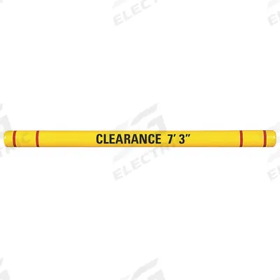 APPROVED VENDOR Clearance Bar with Custom Graphics Kit: 80 in Overall Lg, 7 3/8 in Outside Dia - Suspended Clearance Bars