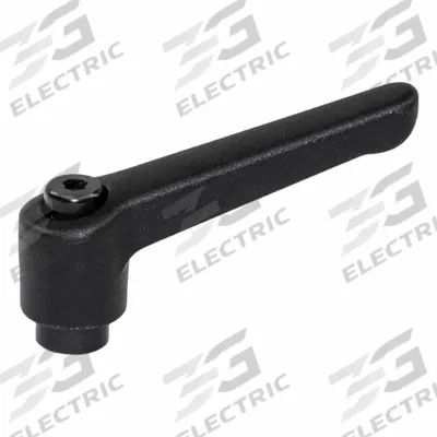 JW WINCO Adjustable Handles; Adjustable Levers: Plastic w/ Steel Thread, 3/8"-16 Thread - Teardrop-Style Adjustable Handles with Threaded Hole
