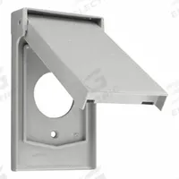 LEVITON Wall Plate: Thermoplastic Nylon, 1.60" Hole/Single Receptacle, 1 Gangs, 4 3/4 in Overall Ht (MPN 4980-GY). Key specifications — Brand: LEVITON; Color: Gray; Compatible with Product Type: Single Receptacle; Mounting Orientation: Vertical.